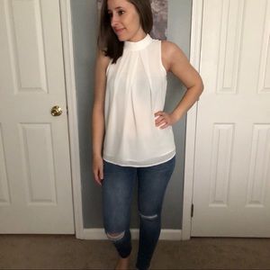 NWT flowy white tank